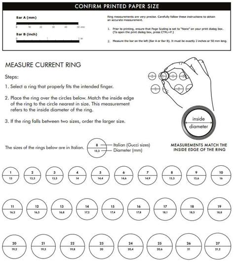 gucci ring sizes